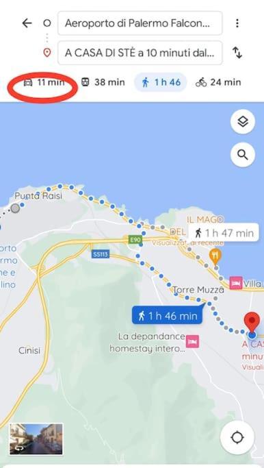 A Casa Di Ste - Vicino Aeroporto Falcone Borsellino كاريني المظهر الخارجي الصورة